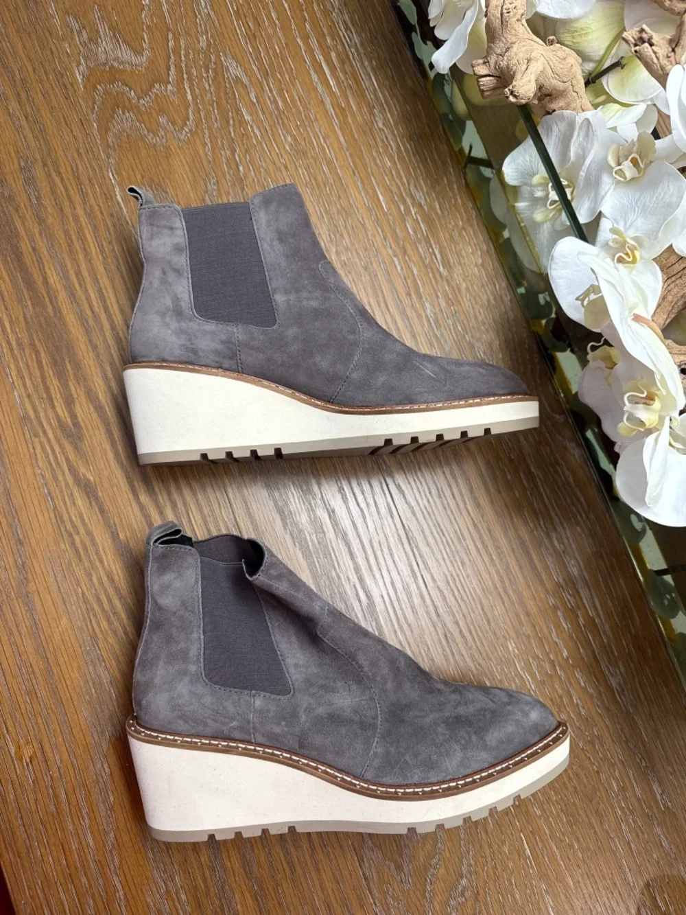 Cecelia Gemma Slip On Low Wedge Boot - 9